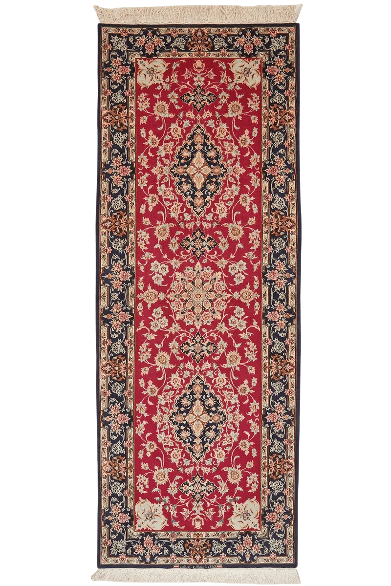 Isfahan · Handgeknüpft – Rot, 221x83 cm