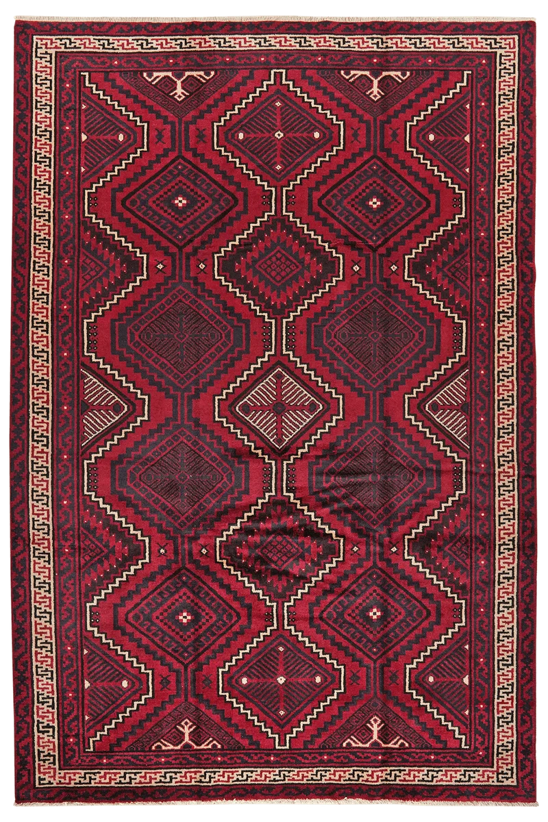 Lori · Handgeknüpft – Rot, 333x226 cm