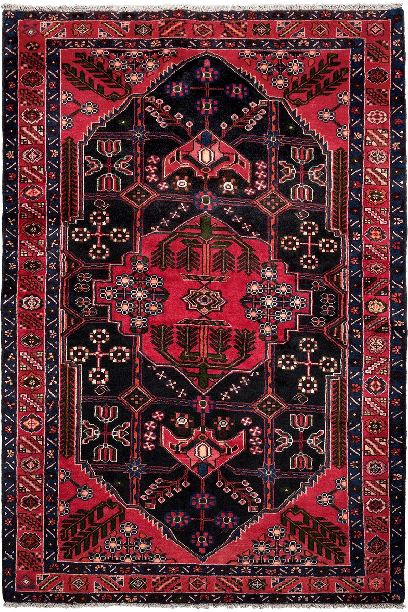 Shahsavan · Handgeknüpft – Schwarz, 227x154 cm