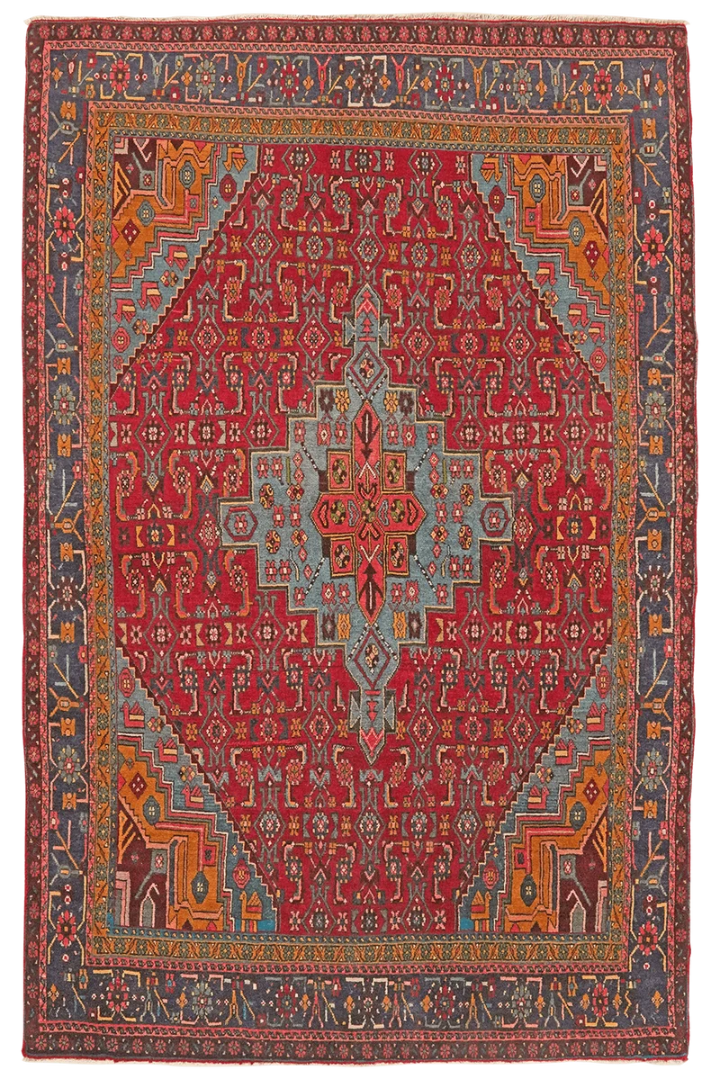 Bidjar · Handgeknüpft – Rot, 201x130 cm