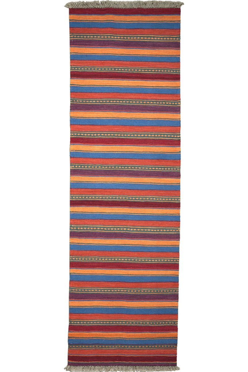 Kelim Gashgai · Handgewebt – Bunt, 198x60 cm