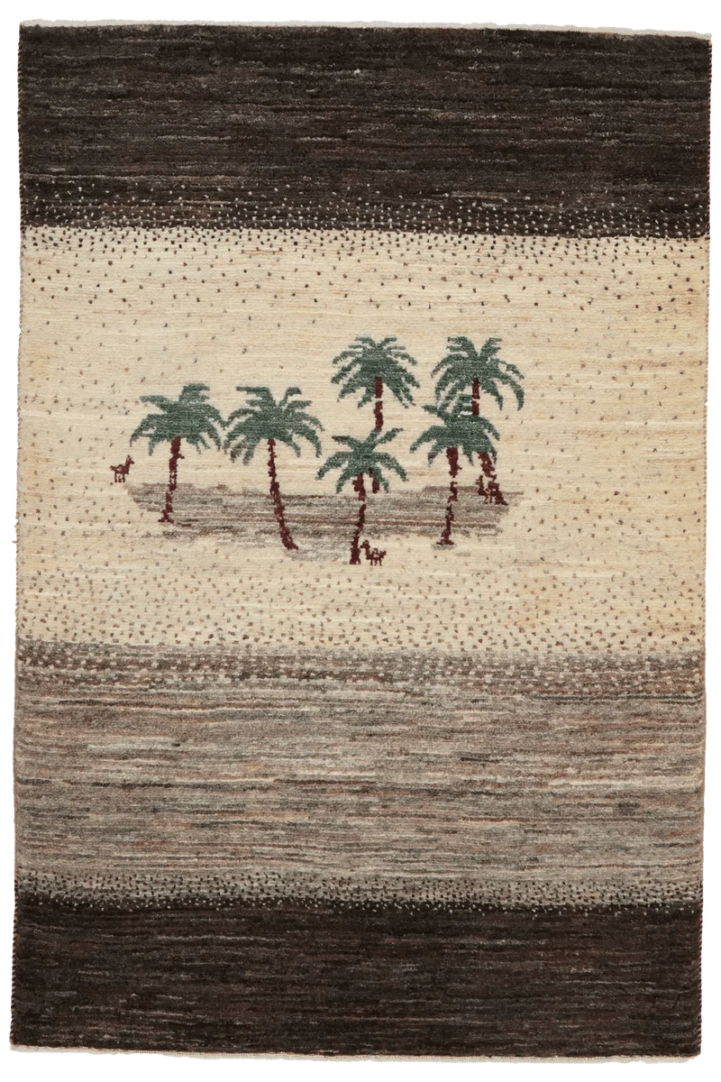 Rizbaf · Handgeknüpft – Beige, 123x82 cm