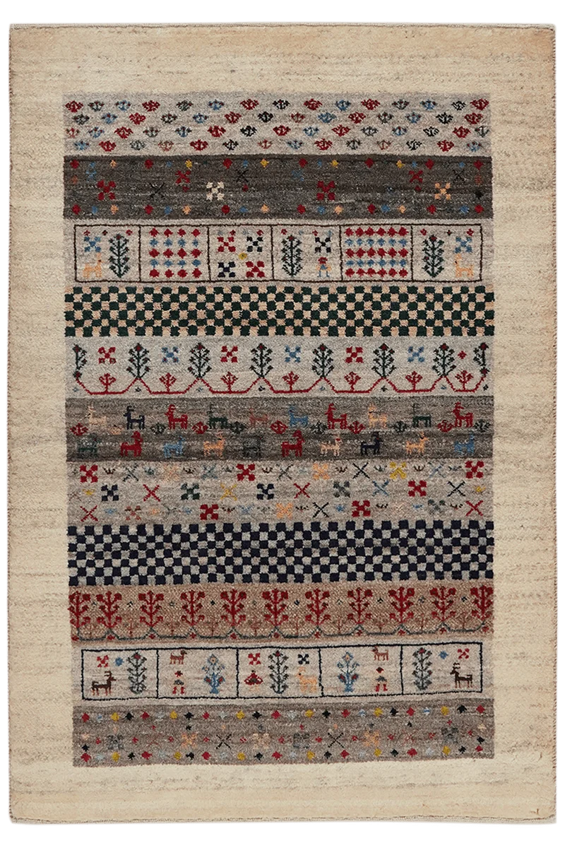 Rizbaf · Handgeknüpft – Beige, 125x83 cm