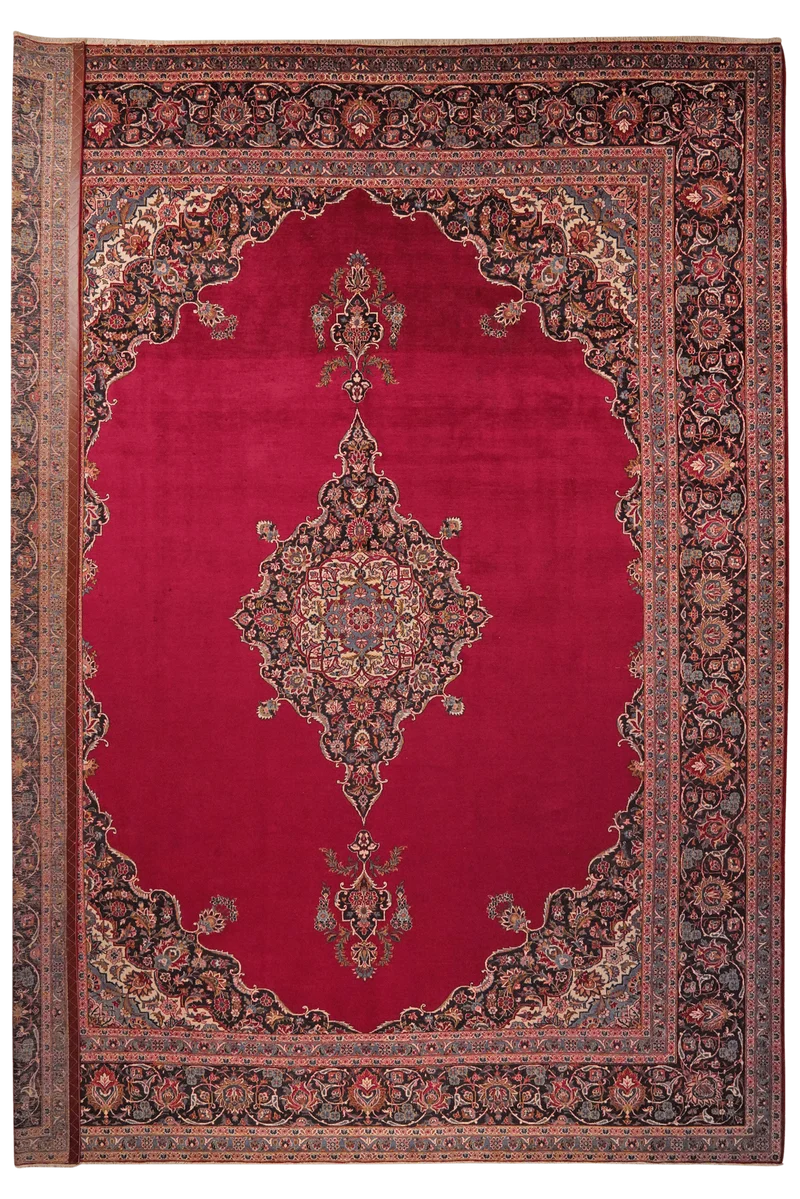 Kashan · Handgeknüpft – Rot, 432x324 cm
