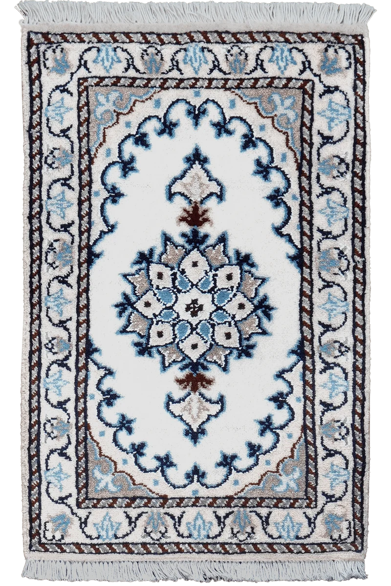 Nain 12La · Handgeknüpft – Beige, 62x39 cm