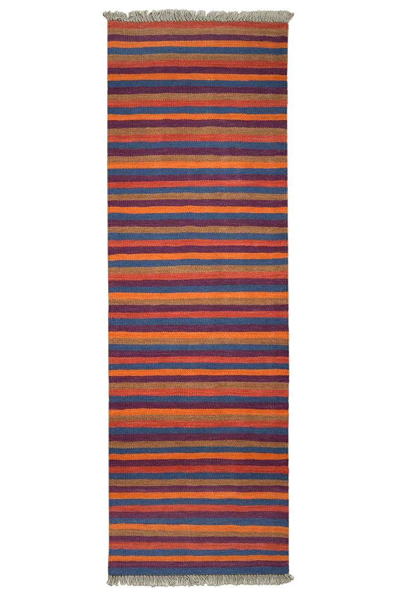 Kelim Gashgai · Handgewebt – Bunt, 196x64 cm