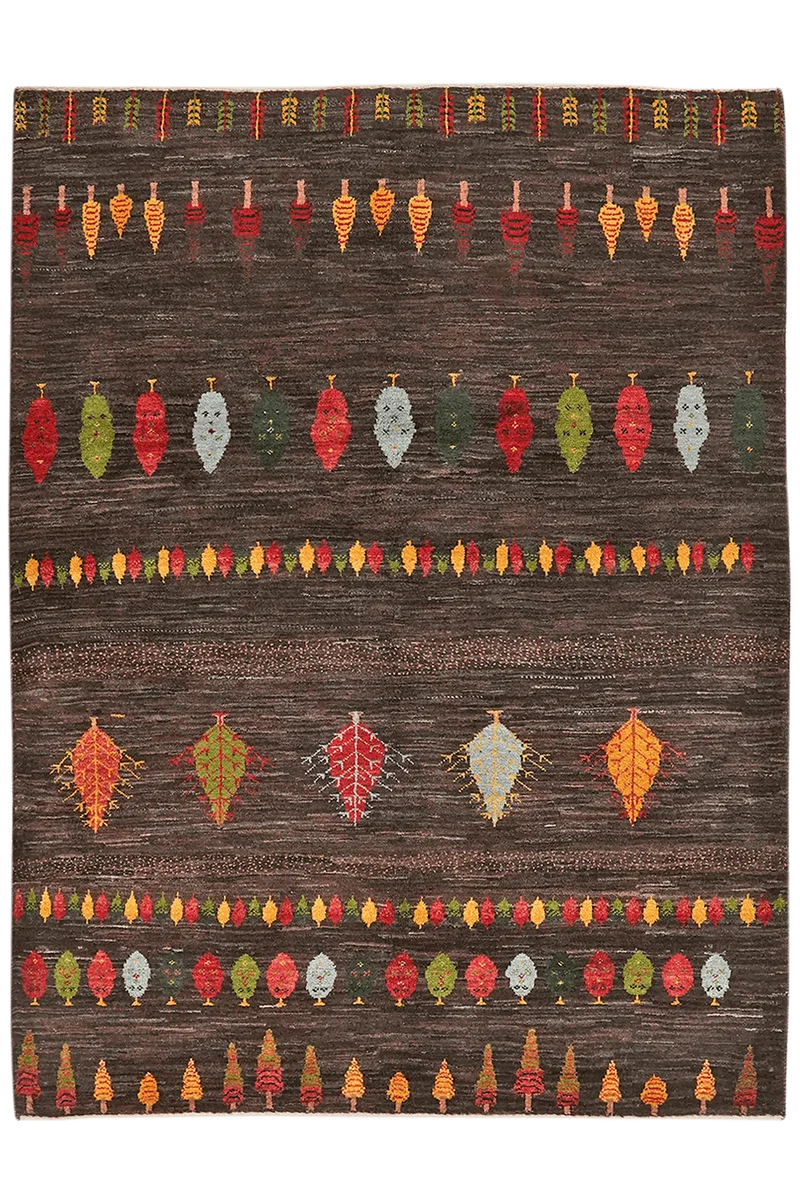 Gabbeh Sonnat · Handgeknüpft – Braun, 204x155 cm