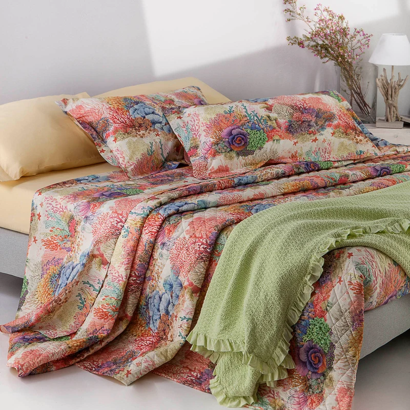 Copriletto Primaverile sharm Moderno in Percalle 90 gr/mq