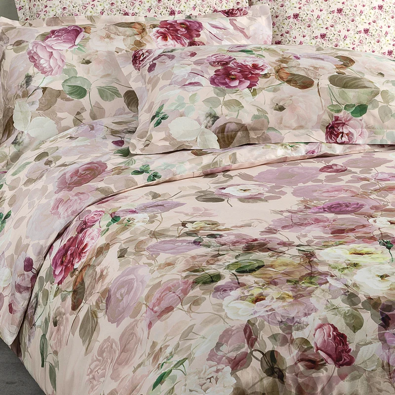 Copriletto Primaverile limoges Floreale in Raso di cotone 90 gr/mq
