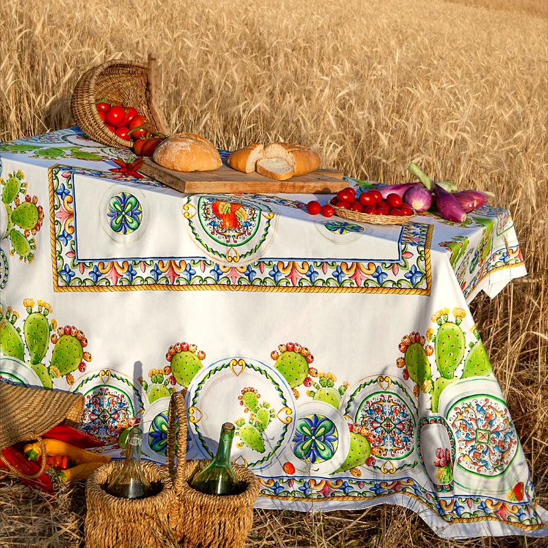 Tovaglia agrigento Moderno in Raso di cotone
