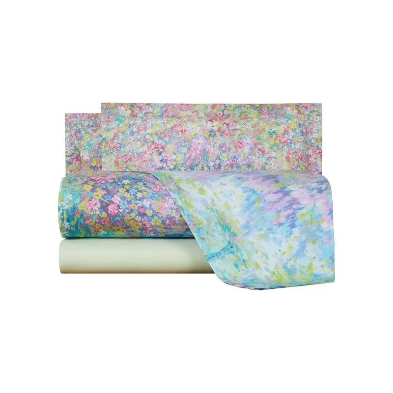 Completo Lenzuola magic garden Floreale in Percalle