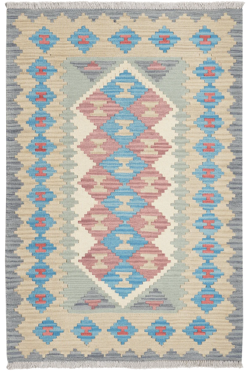 Kelim Gashgai · Handgewebt – Beige, 151x99 cm