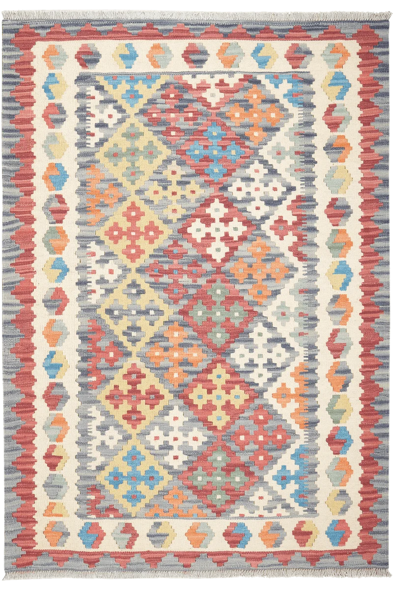Kelim Gashgai · Handgewebt – Beige, 176x124 cm