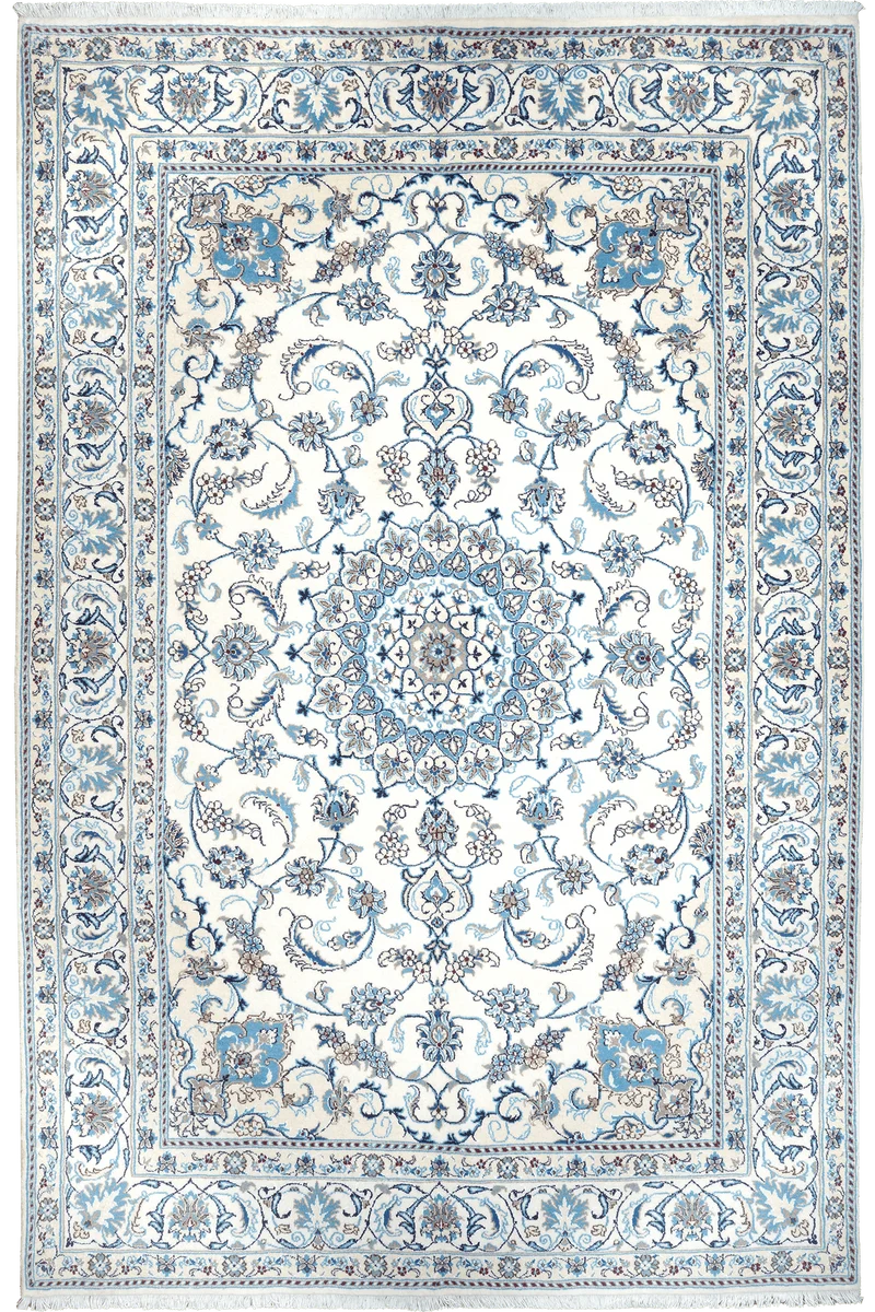 Nain 12La · Handgeknüpft – Beige, 299x197 cm