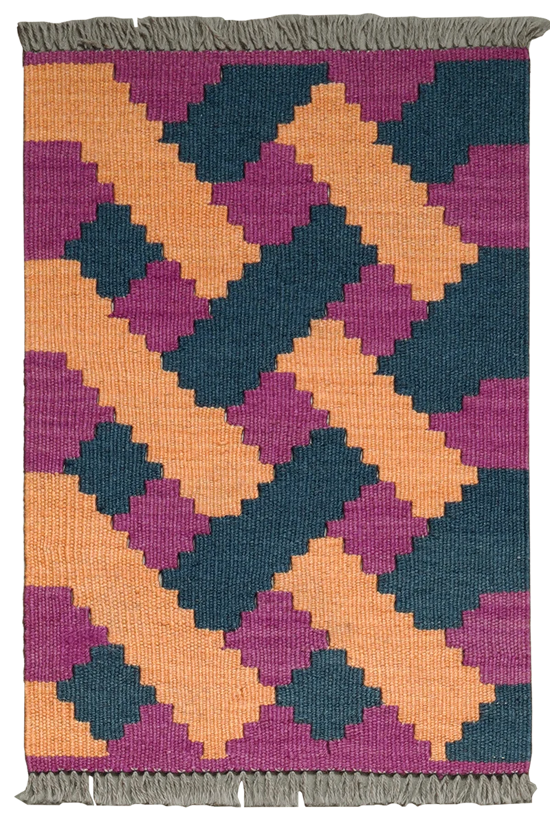 Kelim Gashgai · Handgewebt – Bunt, 62x42 cm