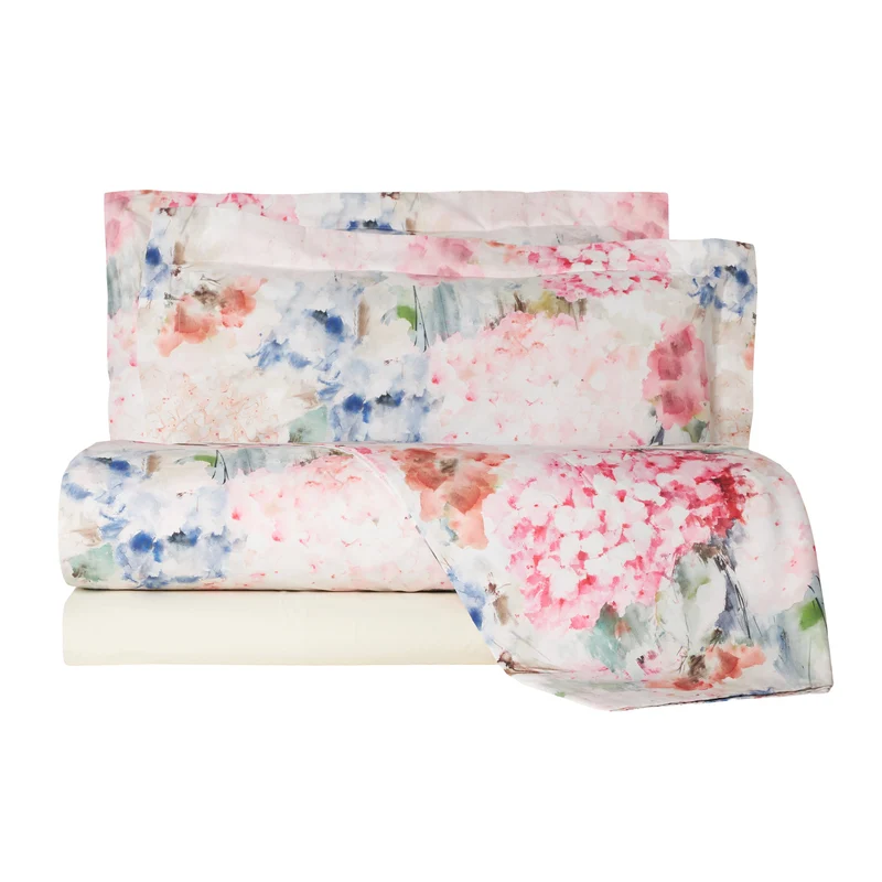 Completo Lenzuola princess of garden Floreale in Percalle