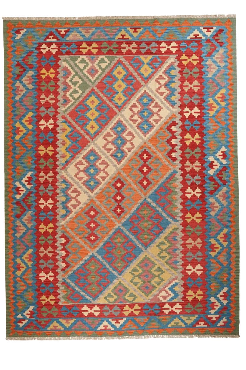Kelim Gashgai · Handgewebt – Beige, 355x255 cm
