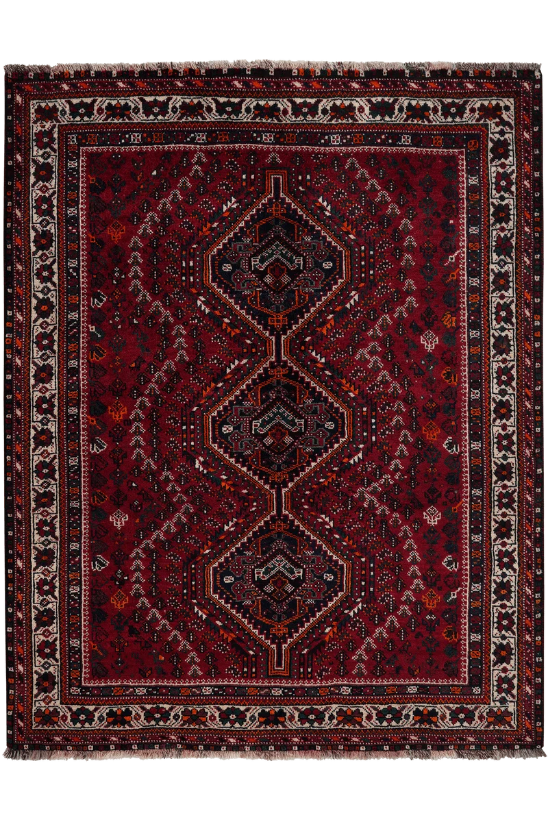 Gashgai · Handgeknüpft – Rot, 203x164 cm