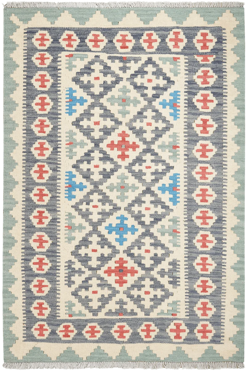 Kelim Gashgai · Handgewebt – Beige, 174x117 cm