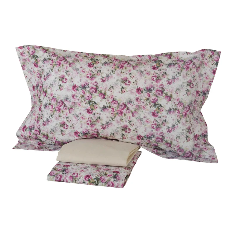 Completo Lenzuola in Percalle Moon-flowers Mirabello Floreale