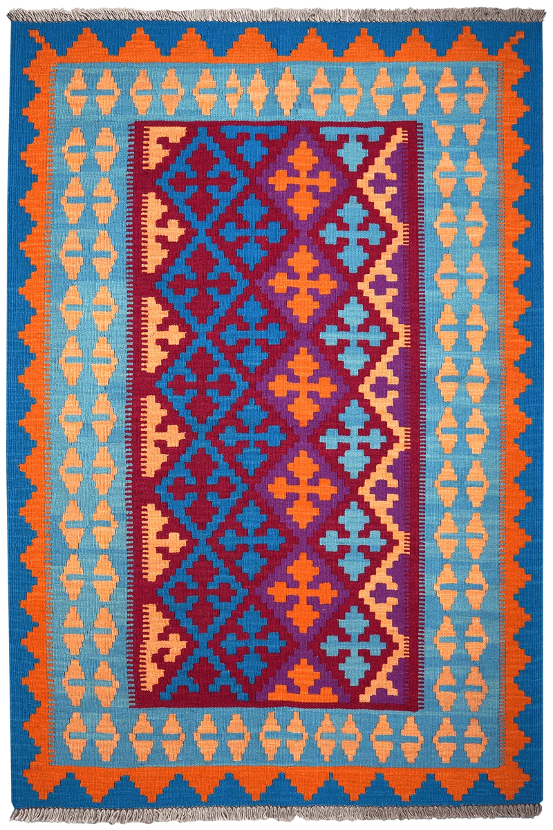 Kelim Gashgai · Handgewebt – Rot, 179x125 cm