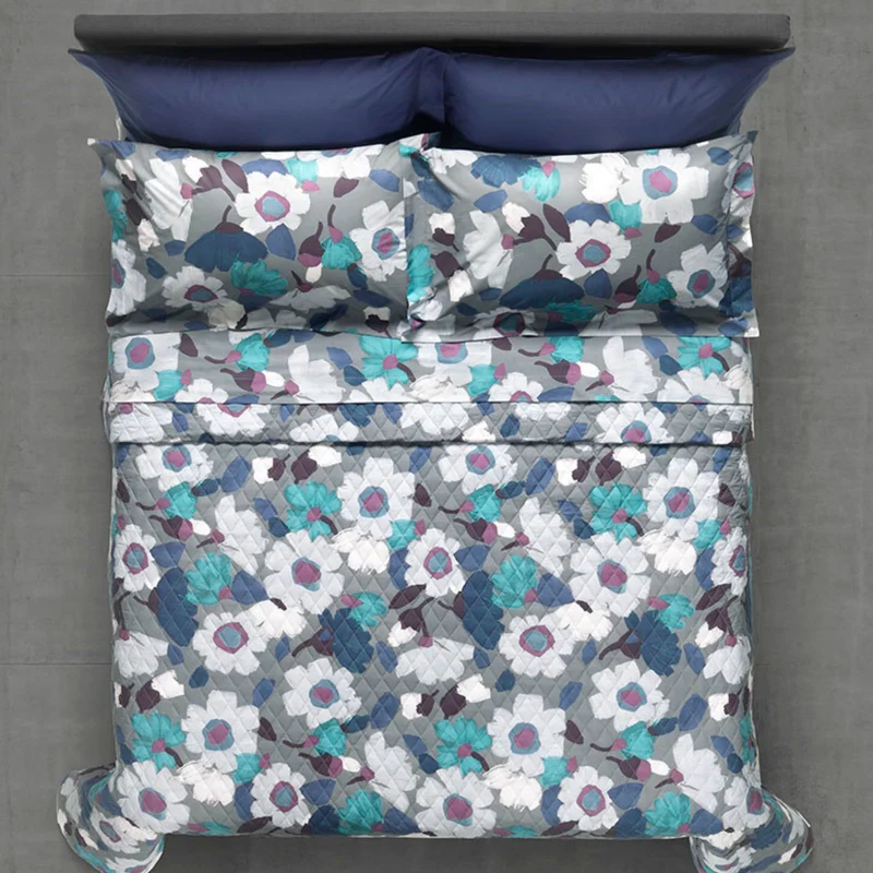 Completo Lenzuola graphic flower Floreale in Percalle Luisiana