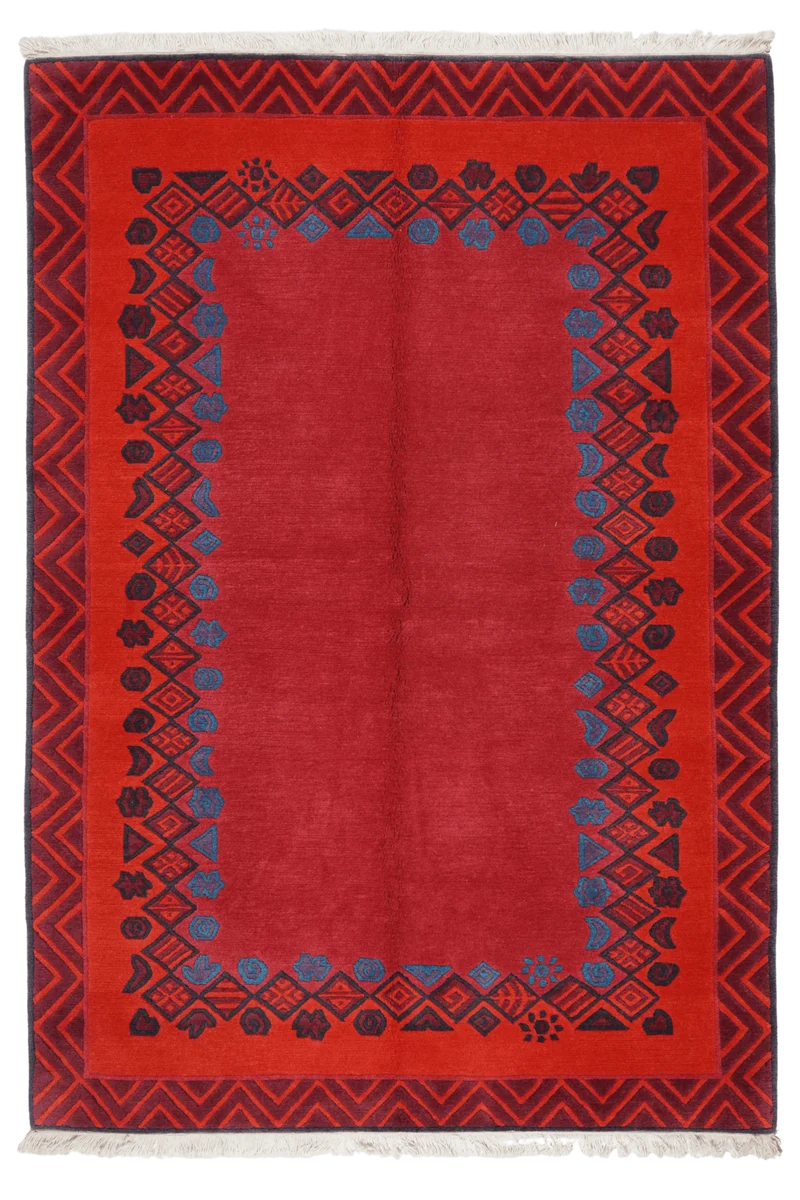 Nepal · Handgeknüpft – Rot, 243x172 cm