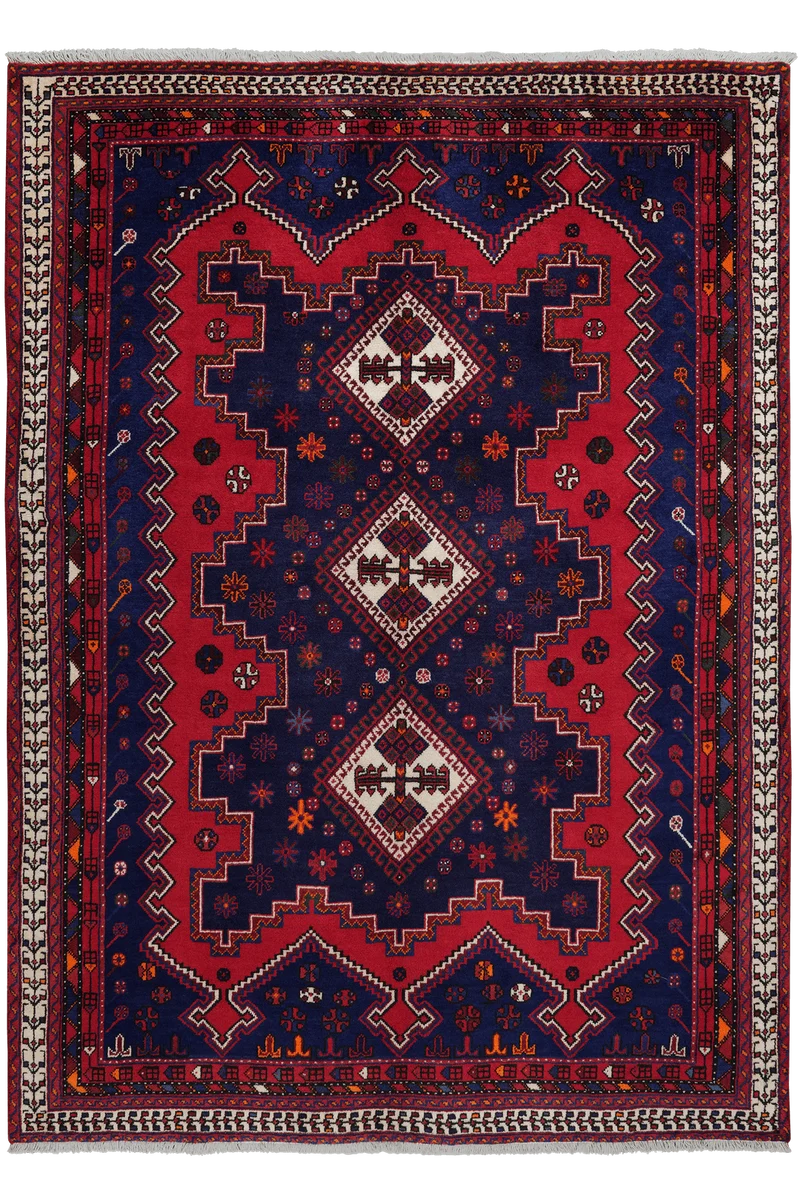 Afshar · Handgeknüpft – Blau, 232x165 cm