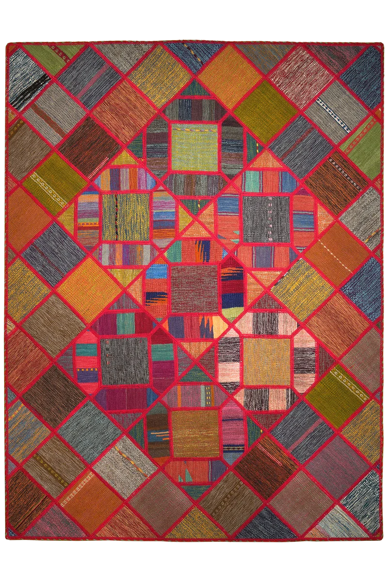 Kelim Tekkeh · Handgewebt – Bunt, 200x150 cm