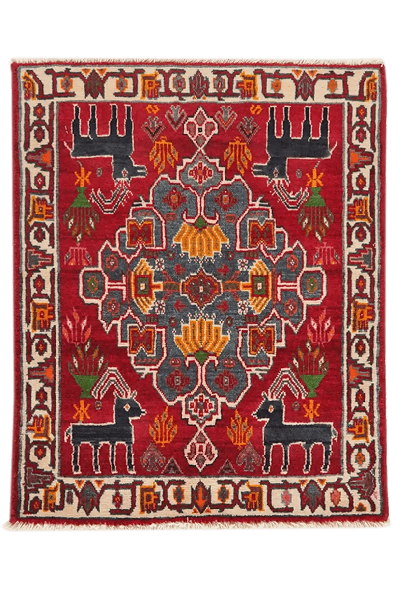 Gashgai · Handgeknüpft – Rot, 66x54 cm