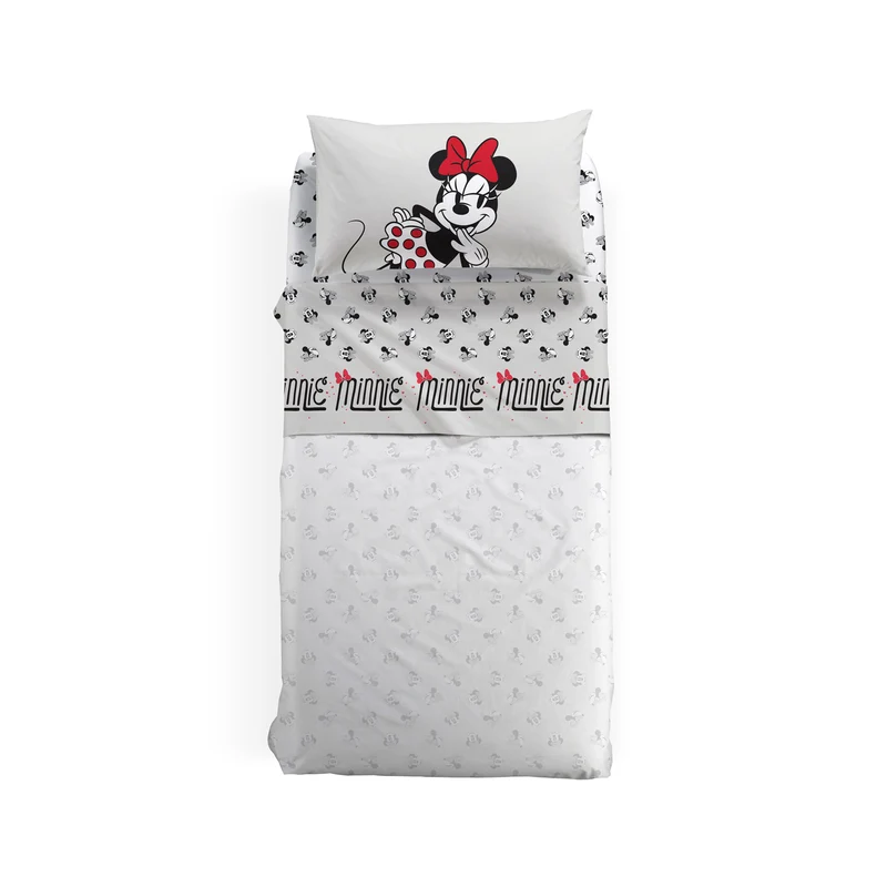 Completo Lenzuola minnie retro in Cotone