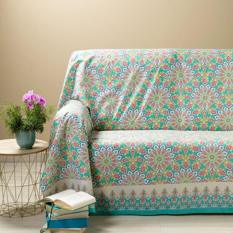 Telo arredo Copridivano Grandecor saba Moderno in Cotone