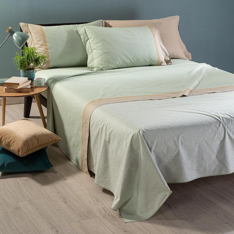 Completo Lenzuola check Geo Design in Cotone