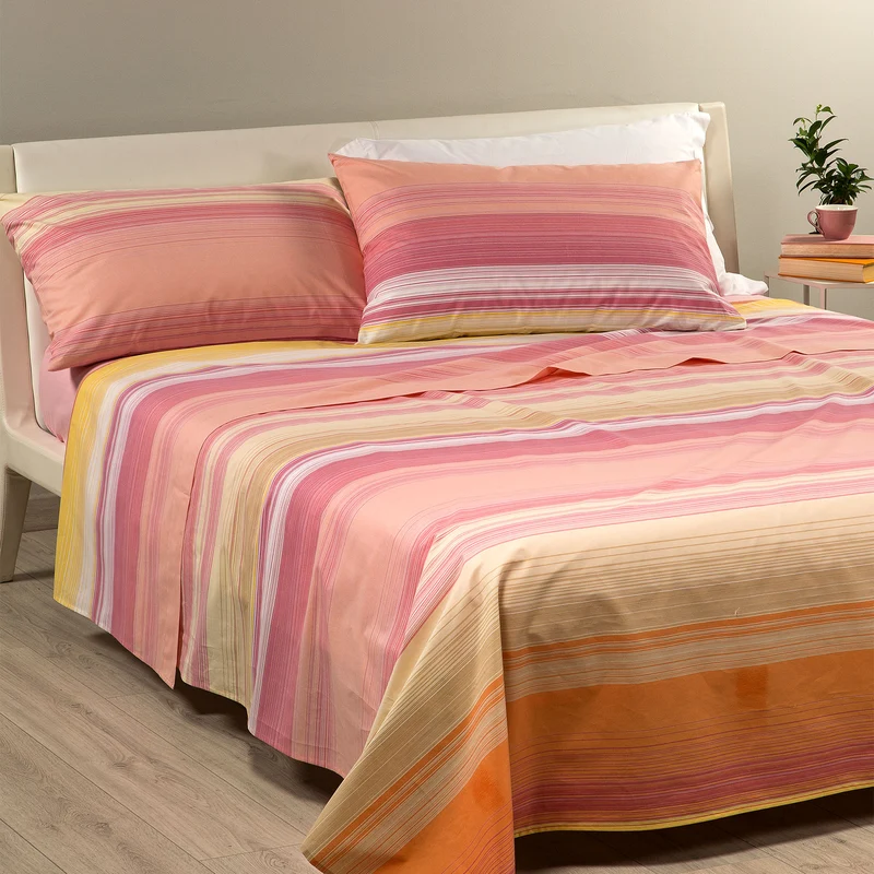 Completo Lenzuola Copriletto rainbow light Moderno in Cotone