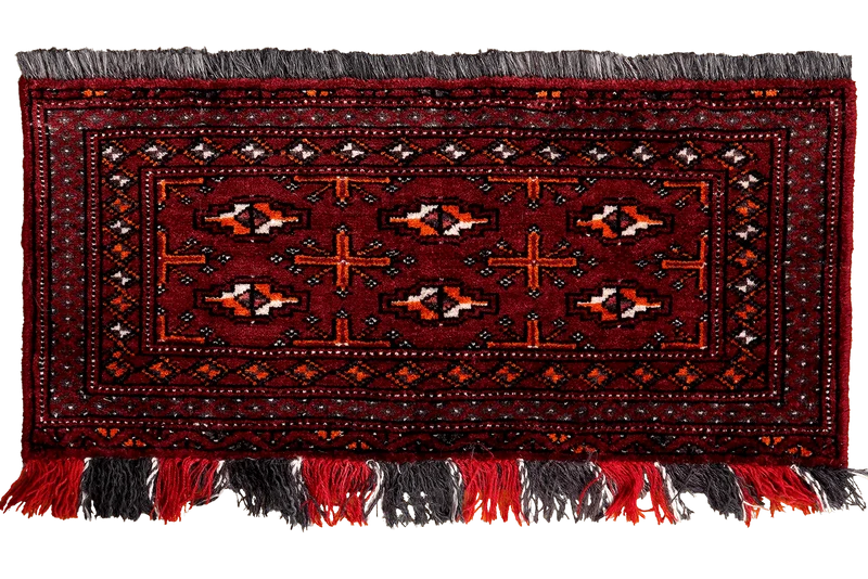 Turkman · Handgeknüpft – Rot, 41x88 cm