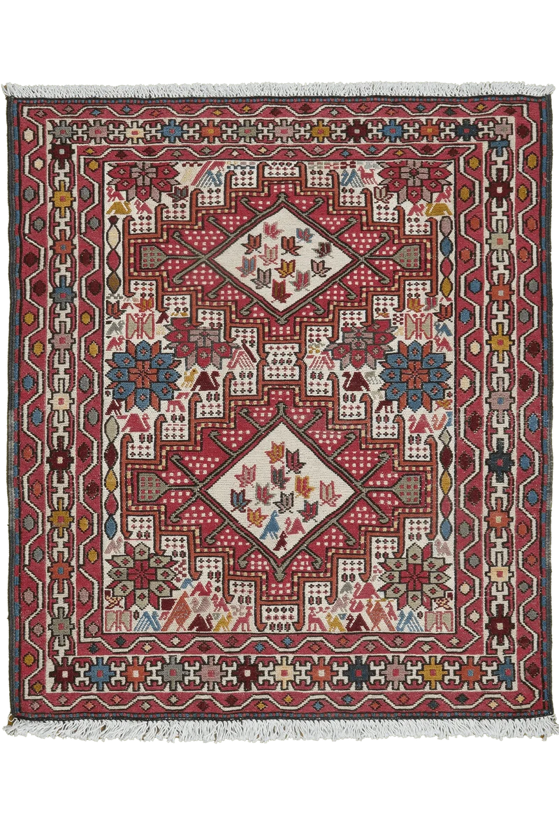 Sumak Shahsavan · Handgewebt – Beige, 93x81 cm