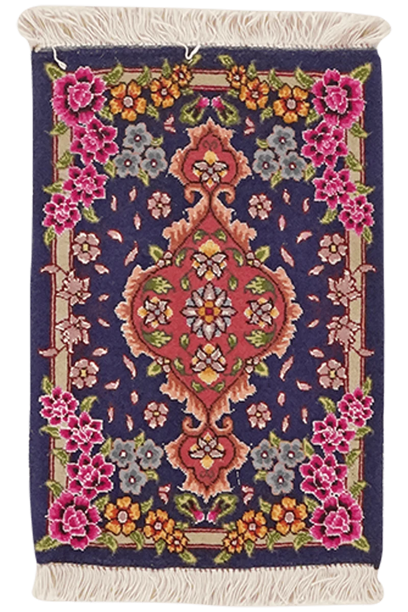 Tabriz 50 Raj · Handgeknüpft – Blau, 45x30 cm