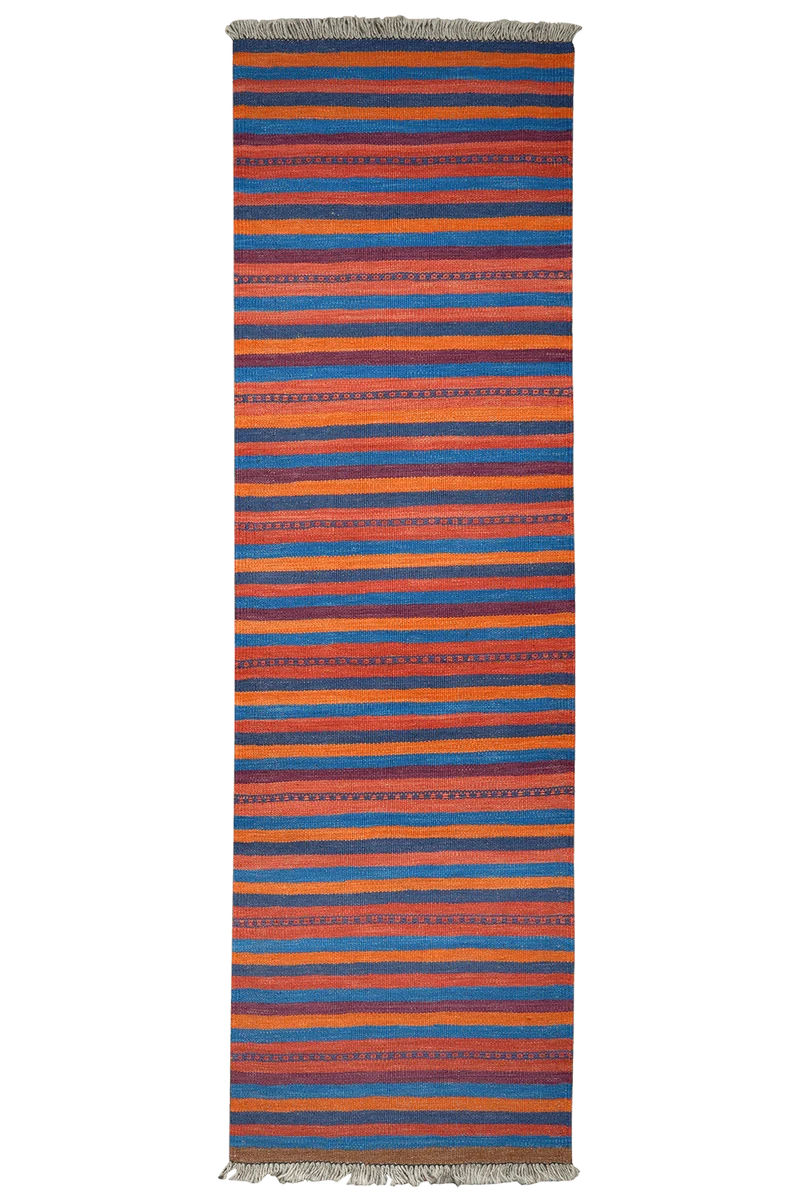 Kelim Gashgai · Handgewebt – Bunt, 198x59 cm