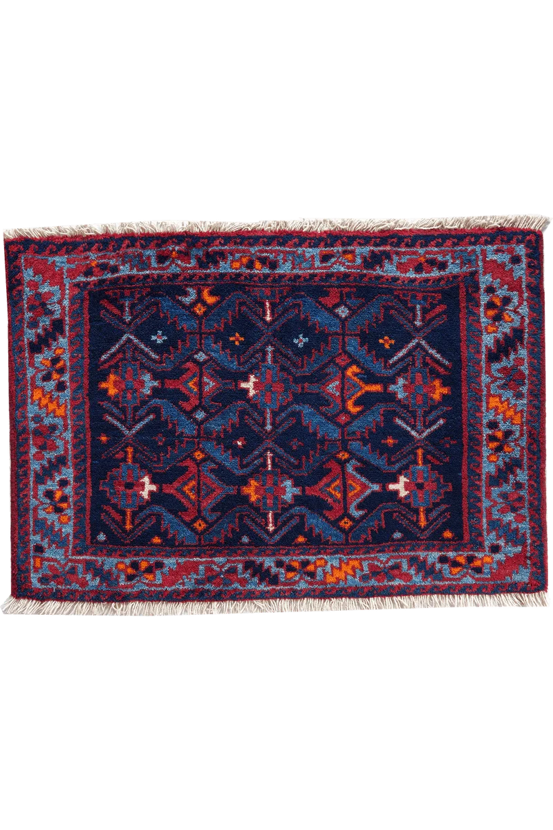 Afshar · Handgeknüpft – Blau, 58x84 cm
