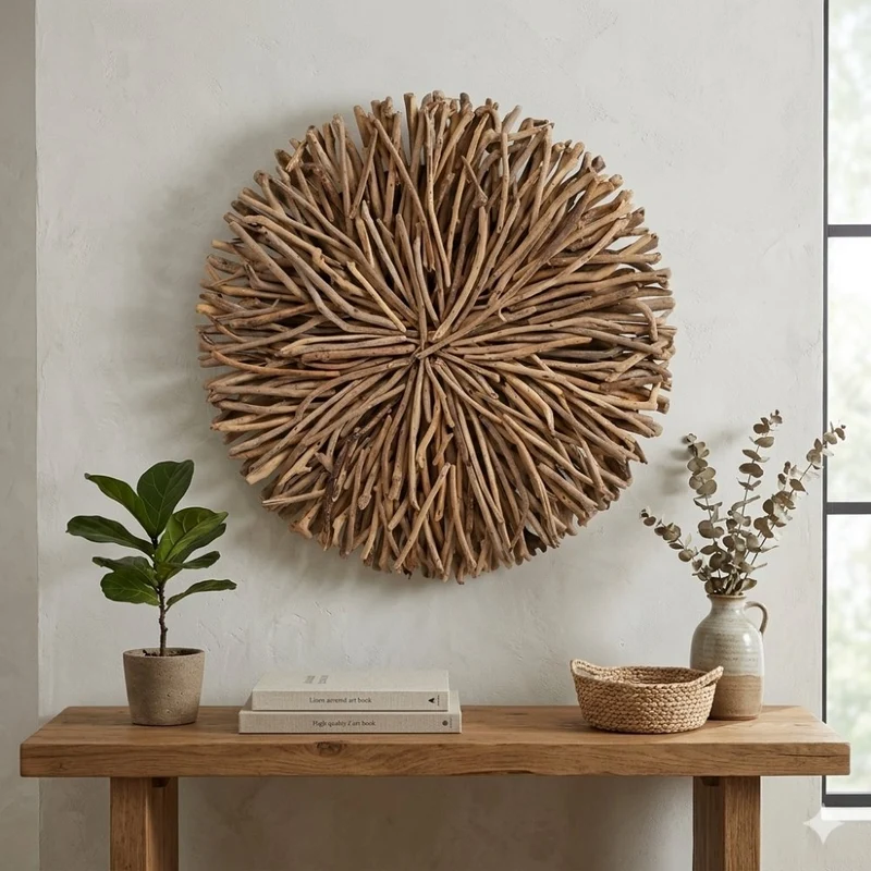 Wand-Deko-Objekt BULAT Natural Ø ca. 50cm Treibholz