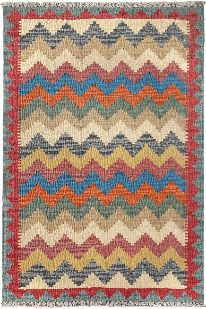 Kelim Gashgai · Handgewebt – Bunt, 154x103 cm