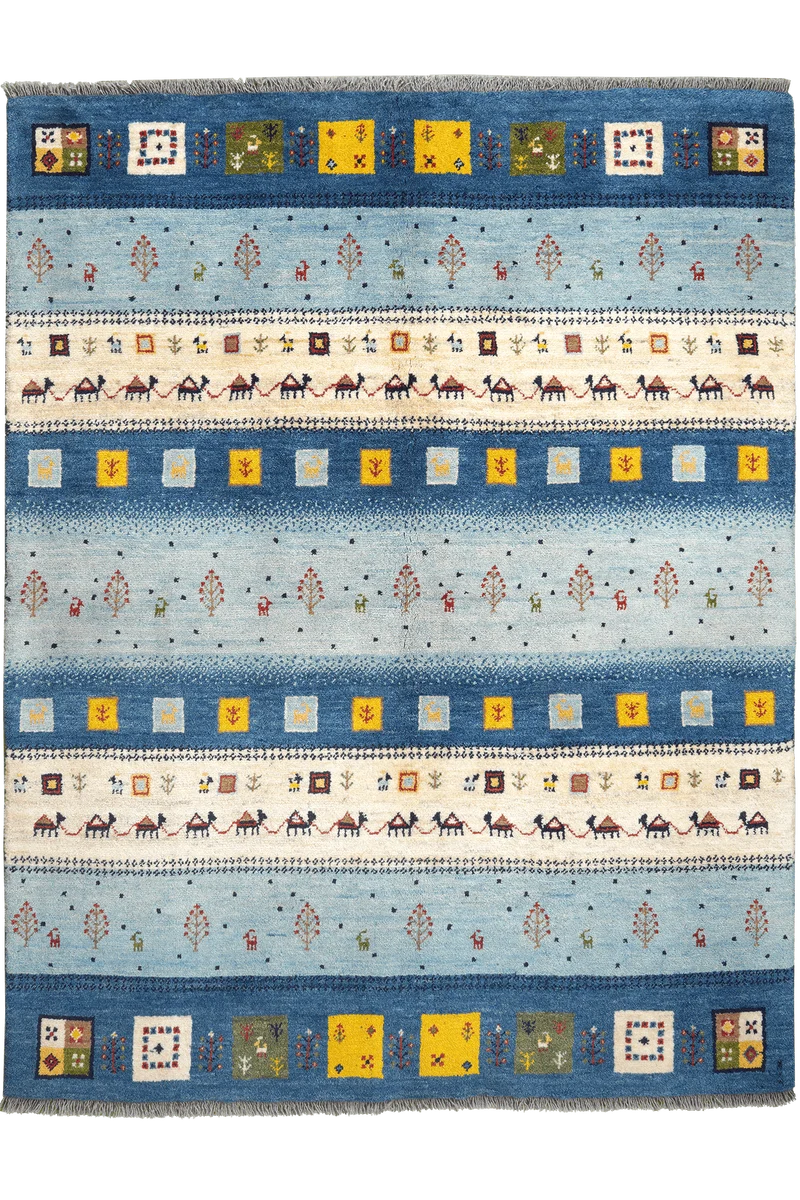 Rizbaf · Handgeknüpft – Blau, 199x152 cm