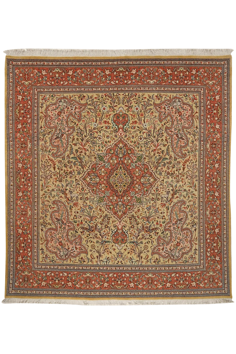 Tabriz Old · Handgeknüpft – Beige, 216x199 cm