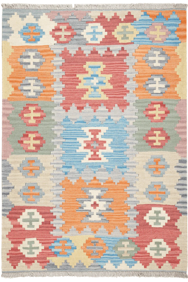 Kelim Gashgai · Handgewebt – Blau, 149x104 cm
