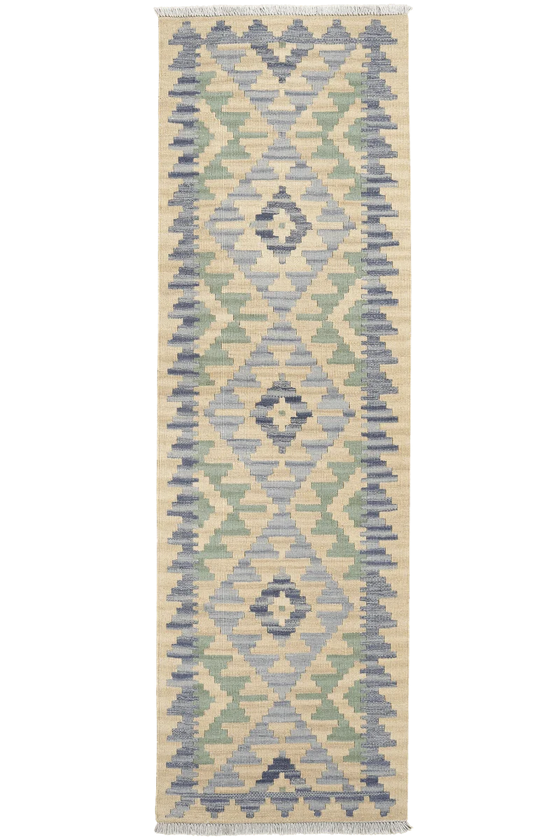 Kelim Gashgai · Handgewebt – Beige, 198x59 cm