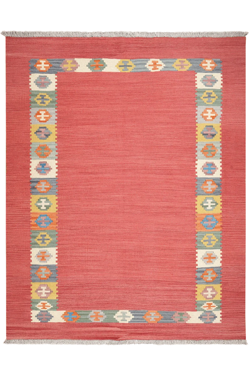 Kelim Gashgai · Handgewebt – Rot, 204x163 cm