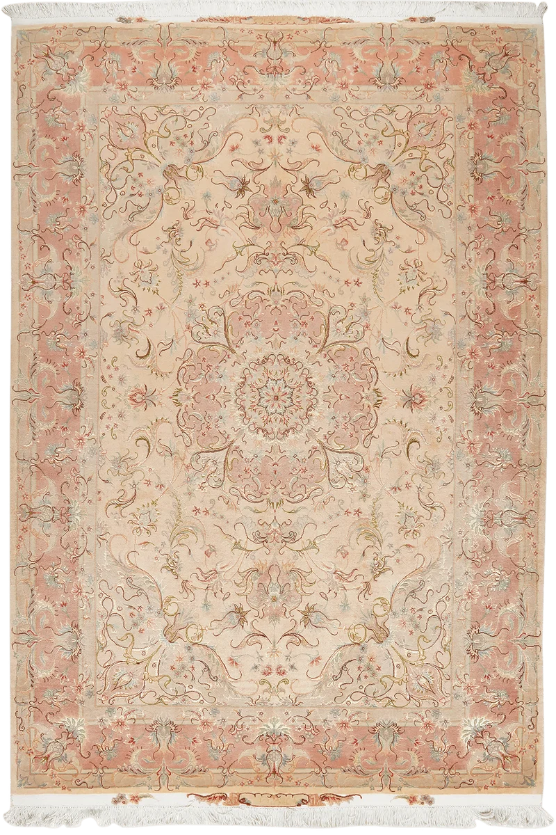 Tabriz 50 Raj · Handgeknüpft – Beige, 243x169 cm