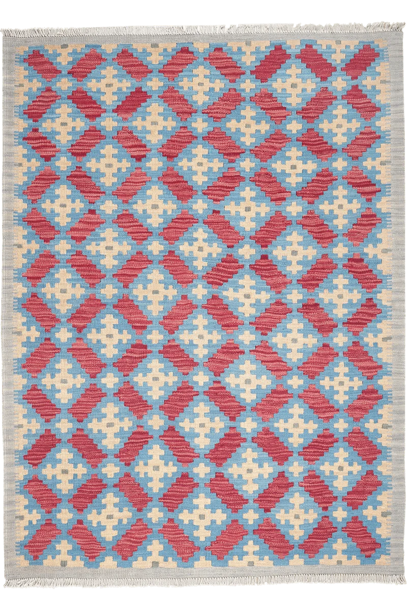 Kelim Gashgai · Handgewebt – Blau, 175x128 cm