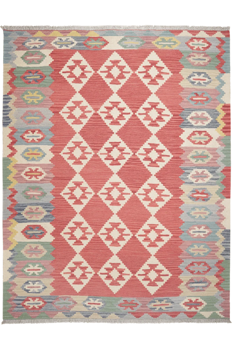 Kelim Gashgai · Handgewebt – Rot, 233x178 cm