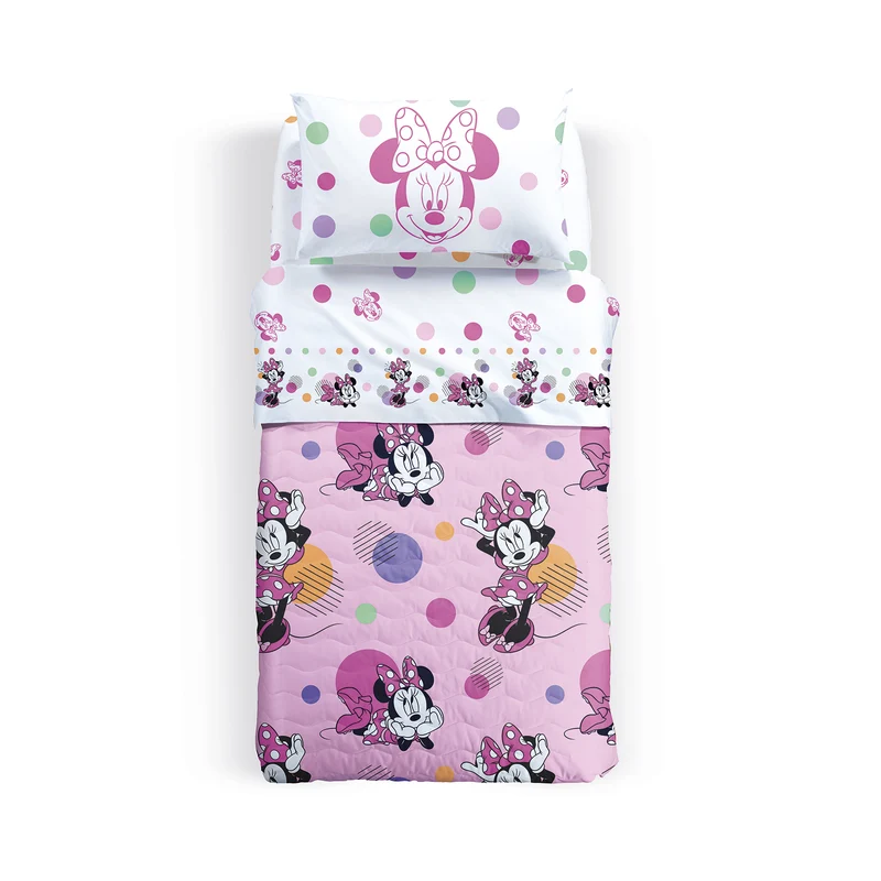 Copriletto Primaverile minnie allegra in Cotone 80 gr/mq